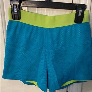 Danskin Now Blue and Green Performance Shorts